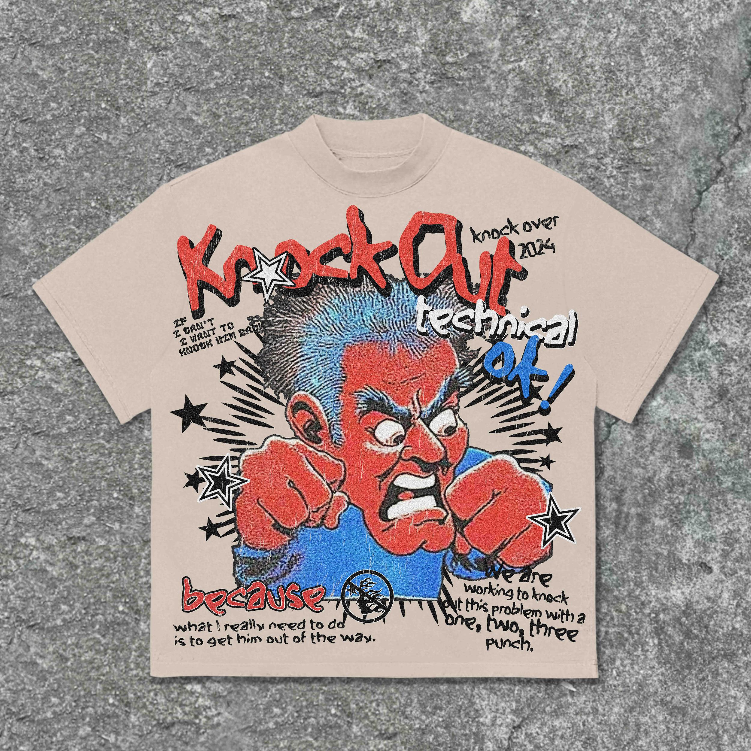 Sopula Knock Out Vintage Graphic Cotton T-Shirt Product Image