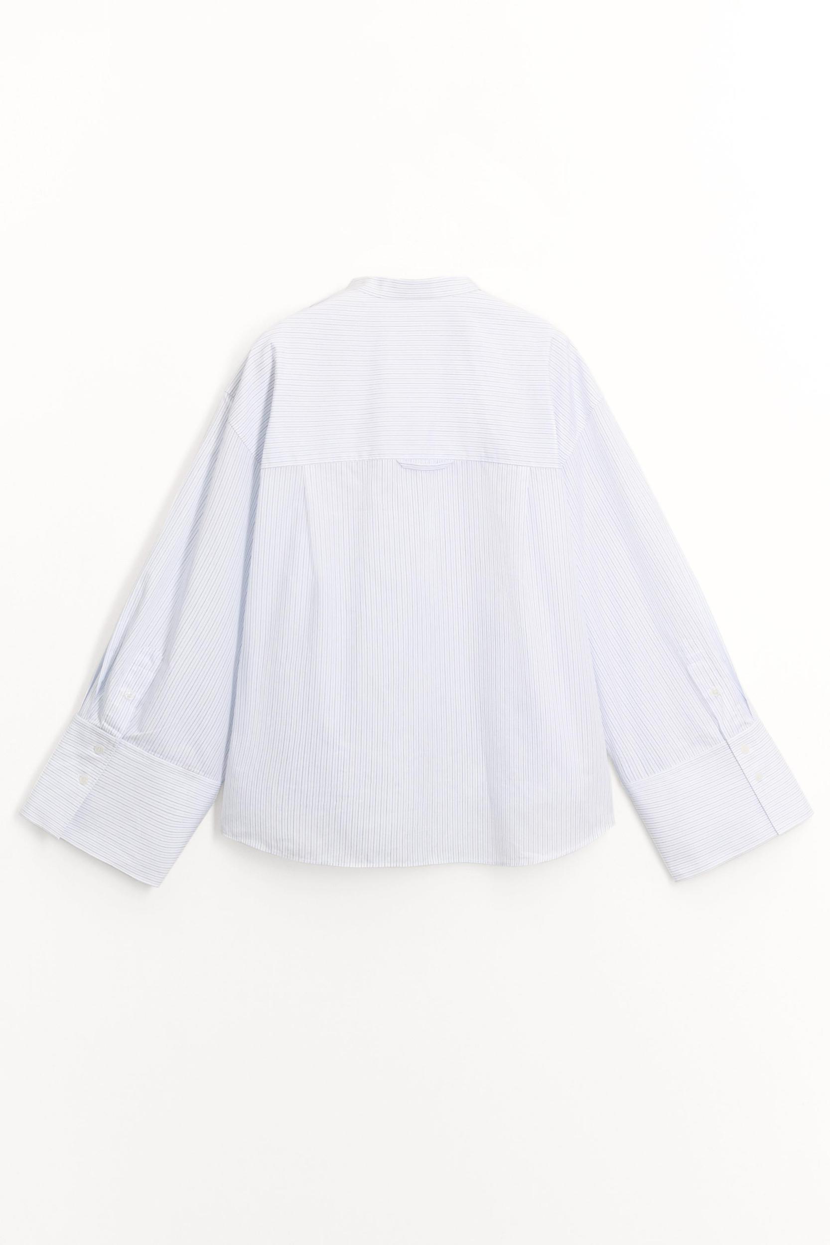 ZW COLLECTION MANDARIN COLLAR STRIPED SHIRT Product Image
