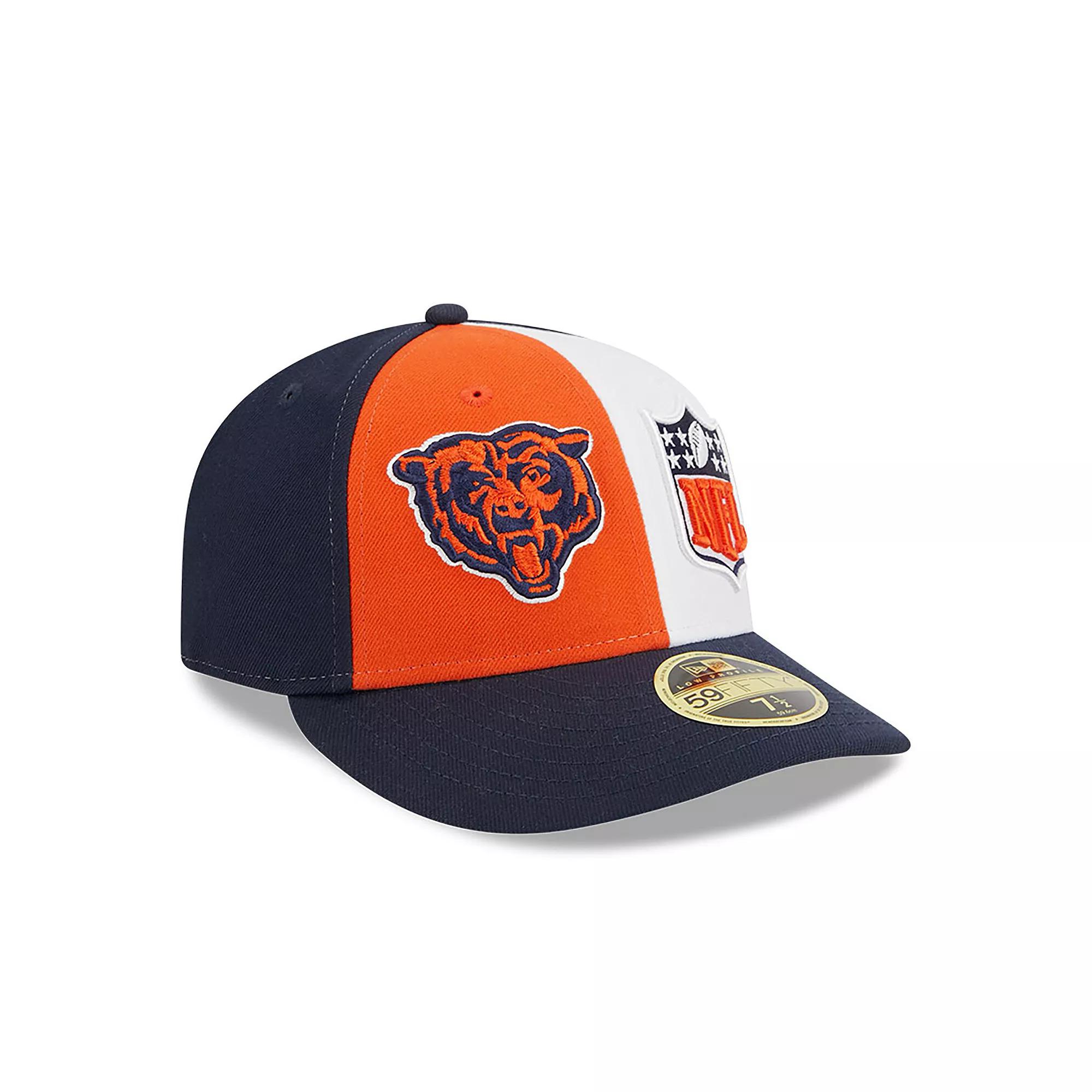 Men's New Era  Orange/Navy Chicago Bears 2023 Sideline Low Profile 59FIFTY Fitted Hat, Size: 7 3/8 Product Image