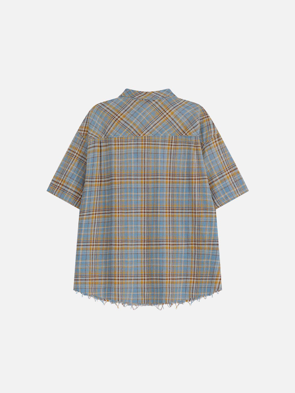 Aelfric Eden Gradient Plaid Pocket Shirt Product Image
