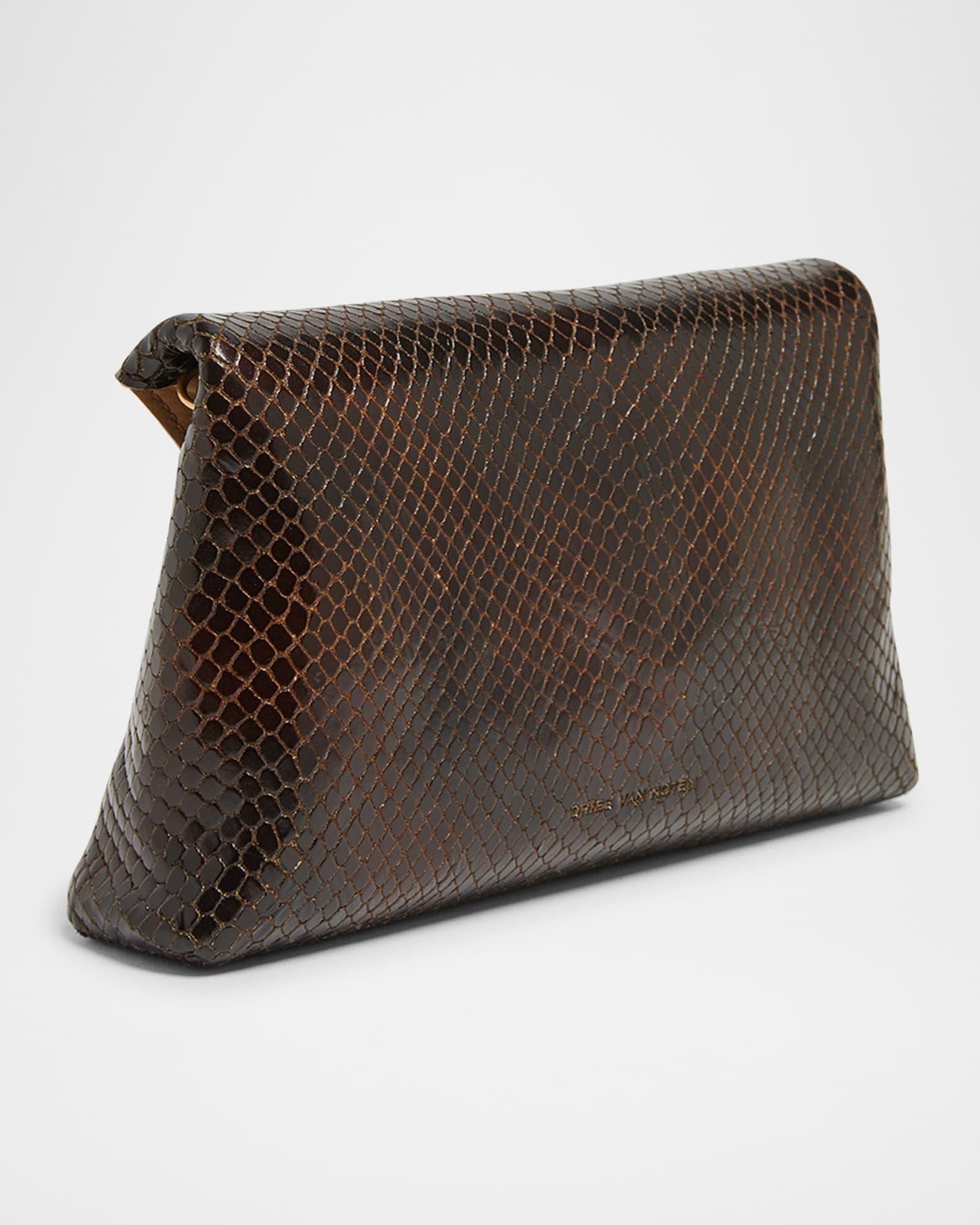 Small Embossed Leather Envelope Clutch Bag Product Image