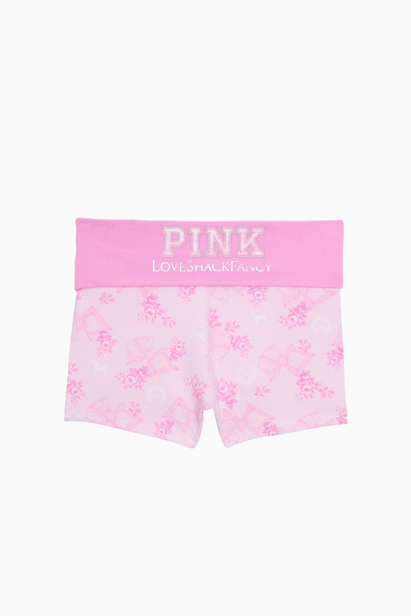 PINK x LoveShackFancy Cotton Foldover Micro Shorts Girls Product Image