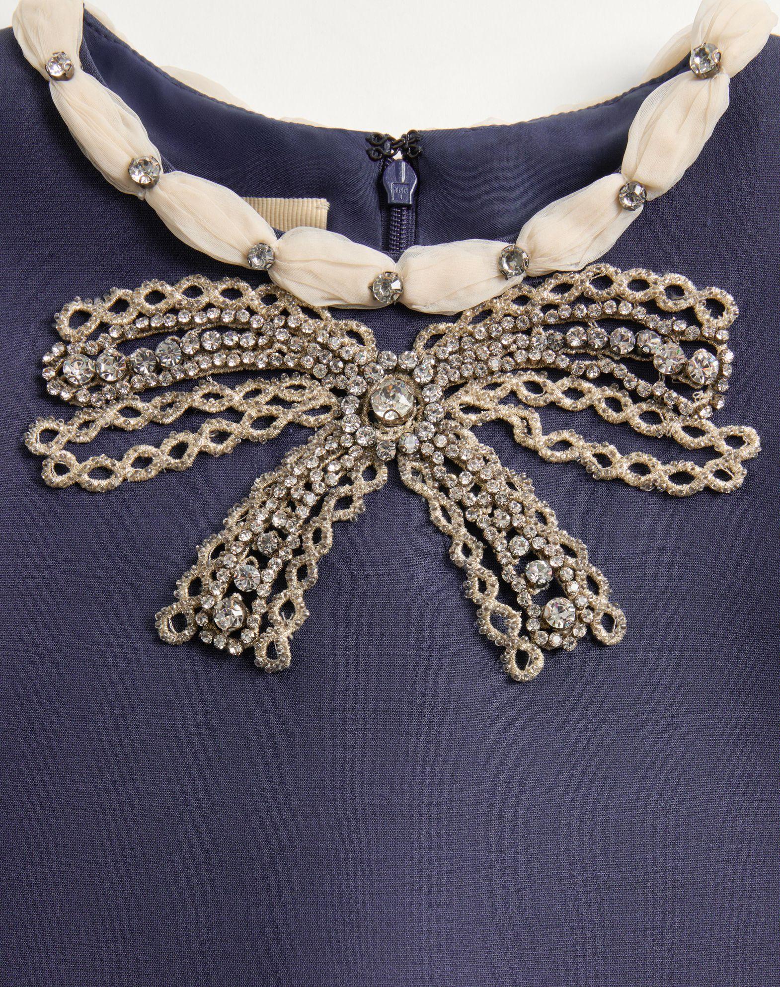 Embroidered Crepe Couture Short Dress Product Image