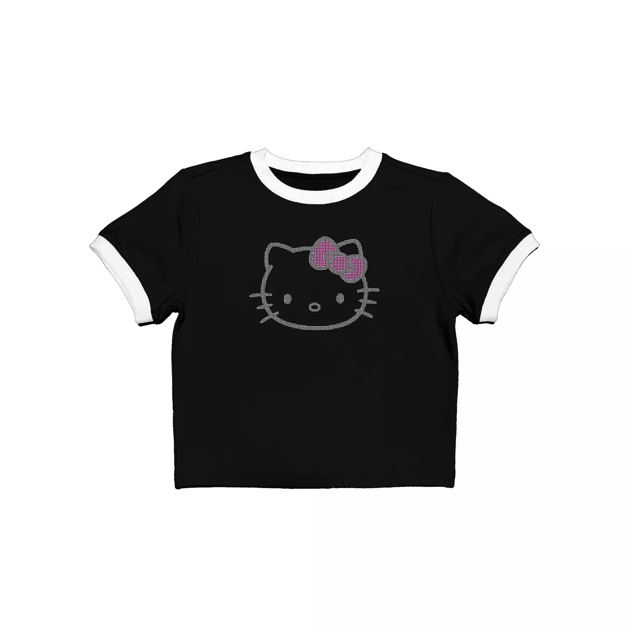 Juniors' Hello Kitty Character Face Baby Graphic Tee, Women's, Size: Small, Black Product Image