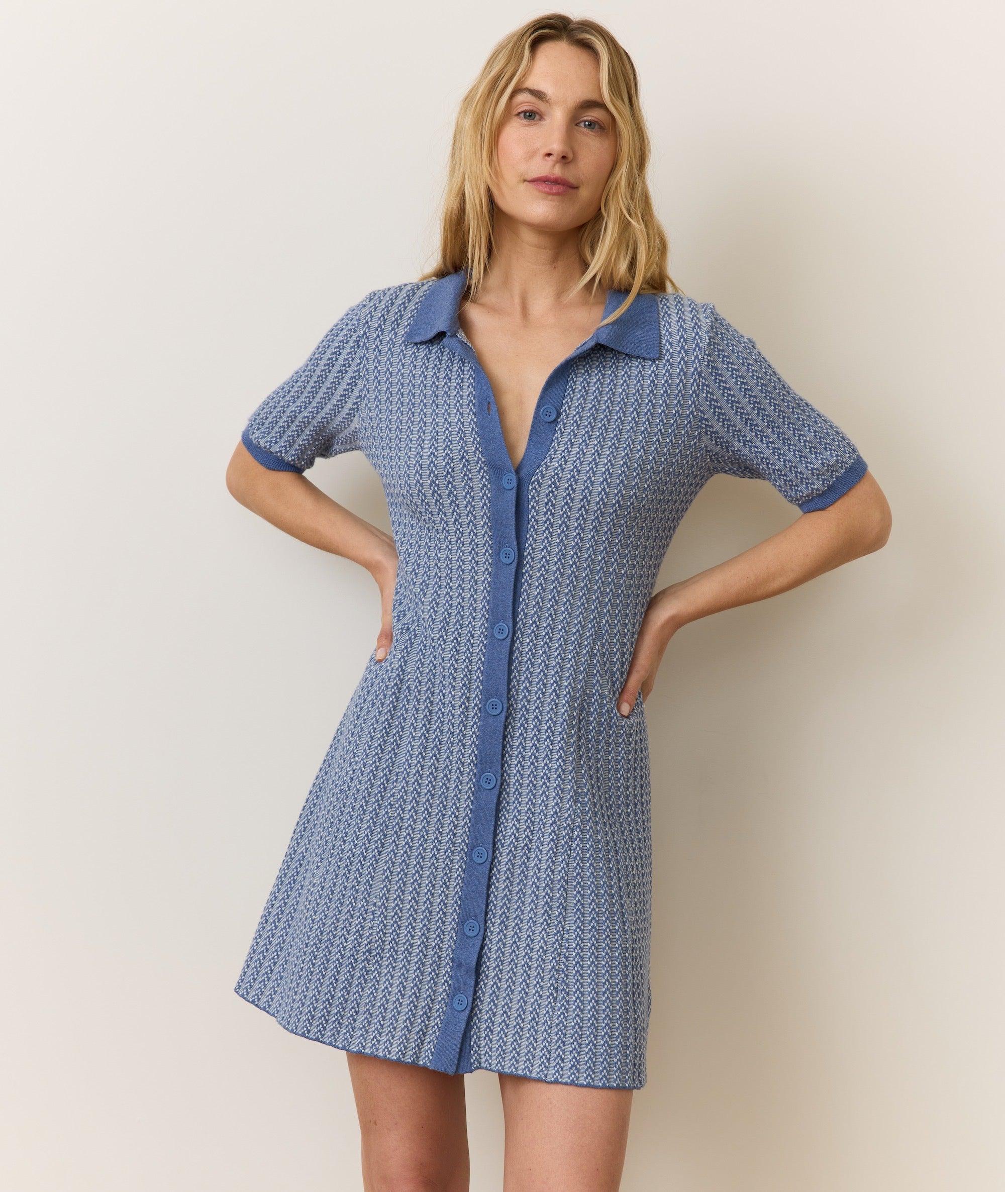 Alice Textured Polo Dress Product Image