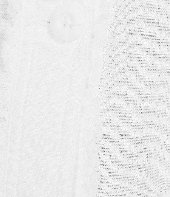 Westbound Petite Size Linen-Blend Long Sleeve Button Front Jacket Product Image