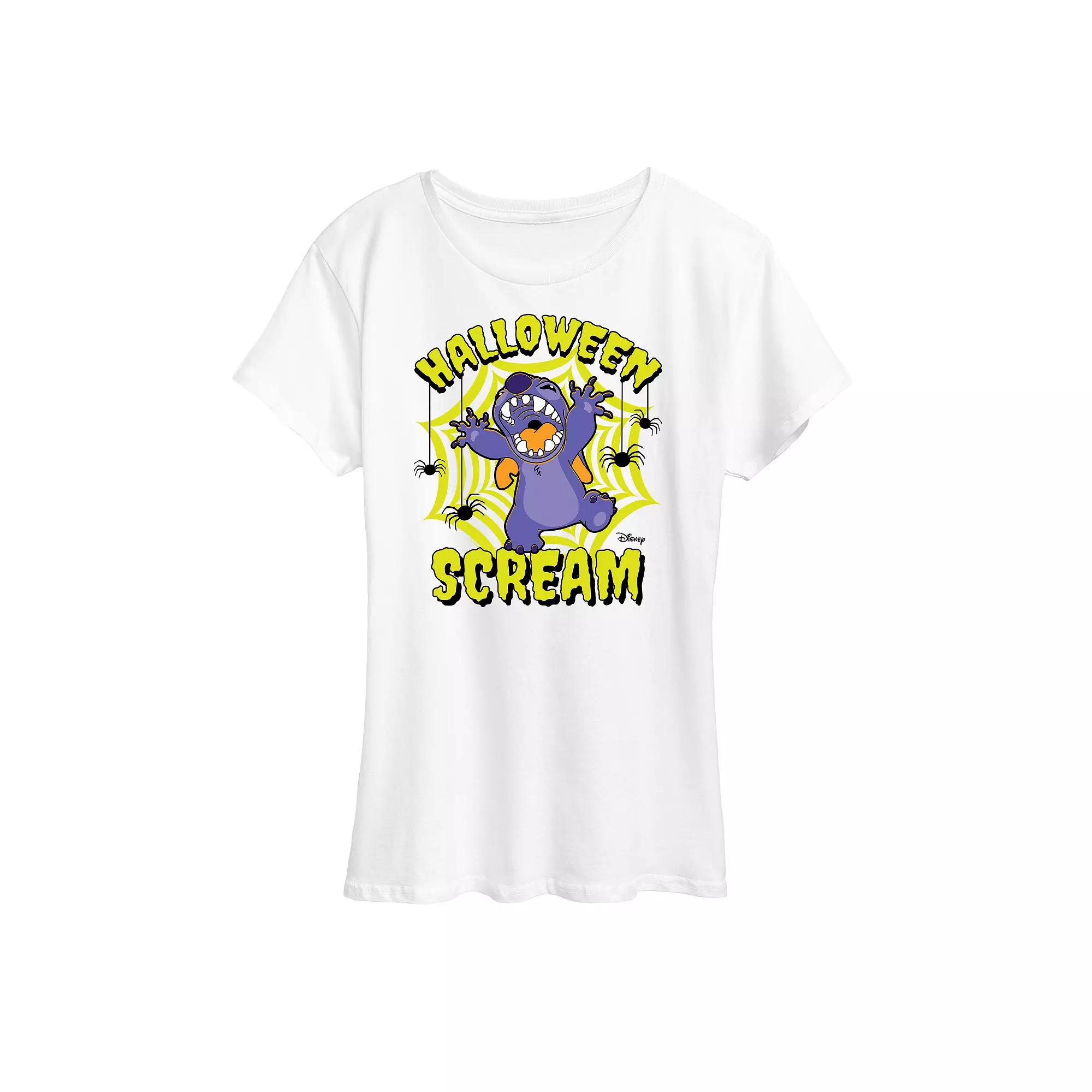 Disney's Lilo & Stitch Women's Halloween Scream Graphic Tee,  Product Image