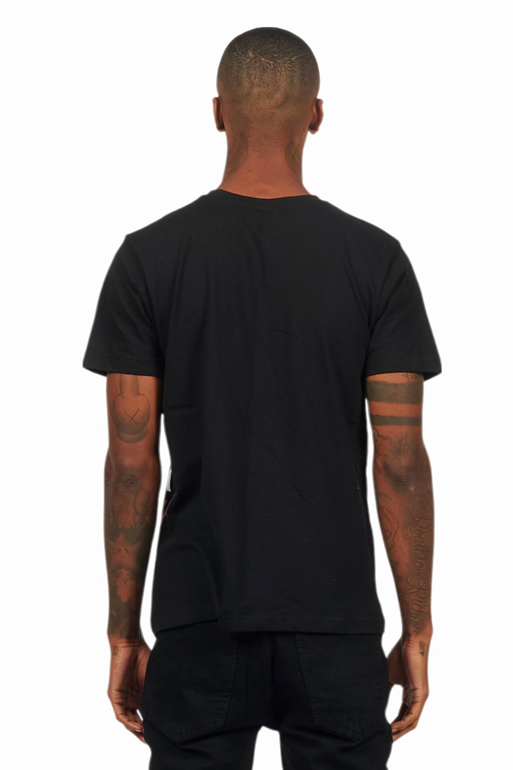Addict Black Graphic T-Shirt Male Product Image