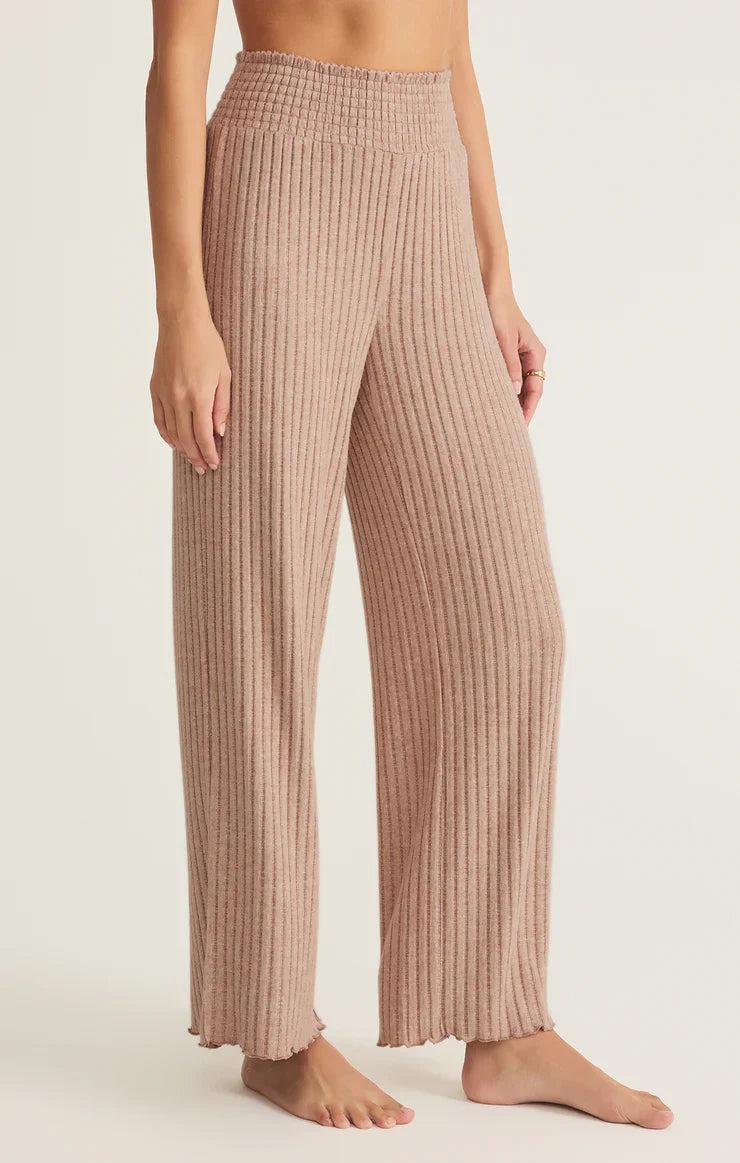 Z Supply Dawn Lux Rib Pant in Iced Coffee Product Image