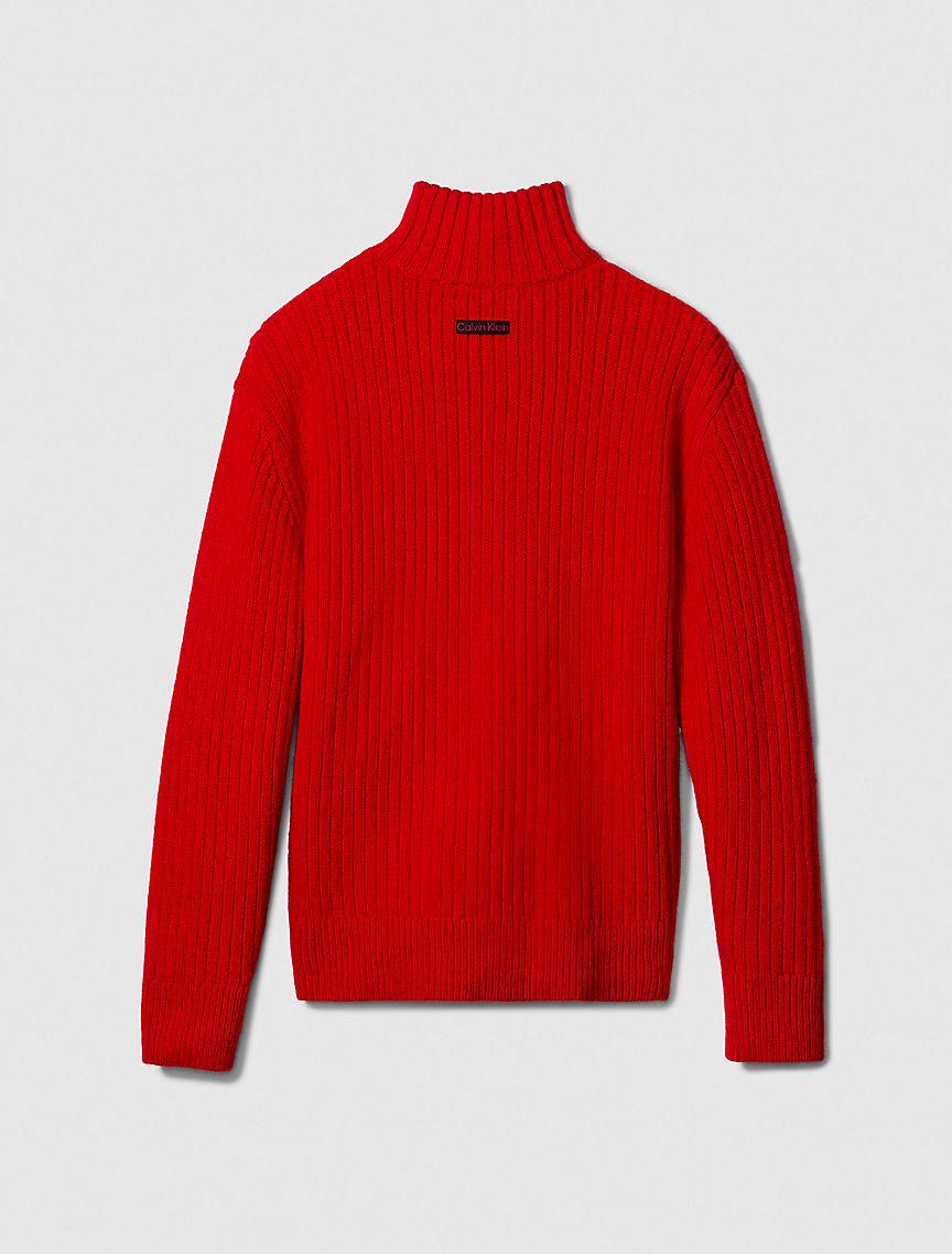 Ribbed 1/4 Zip Sweater Product Image