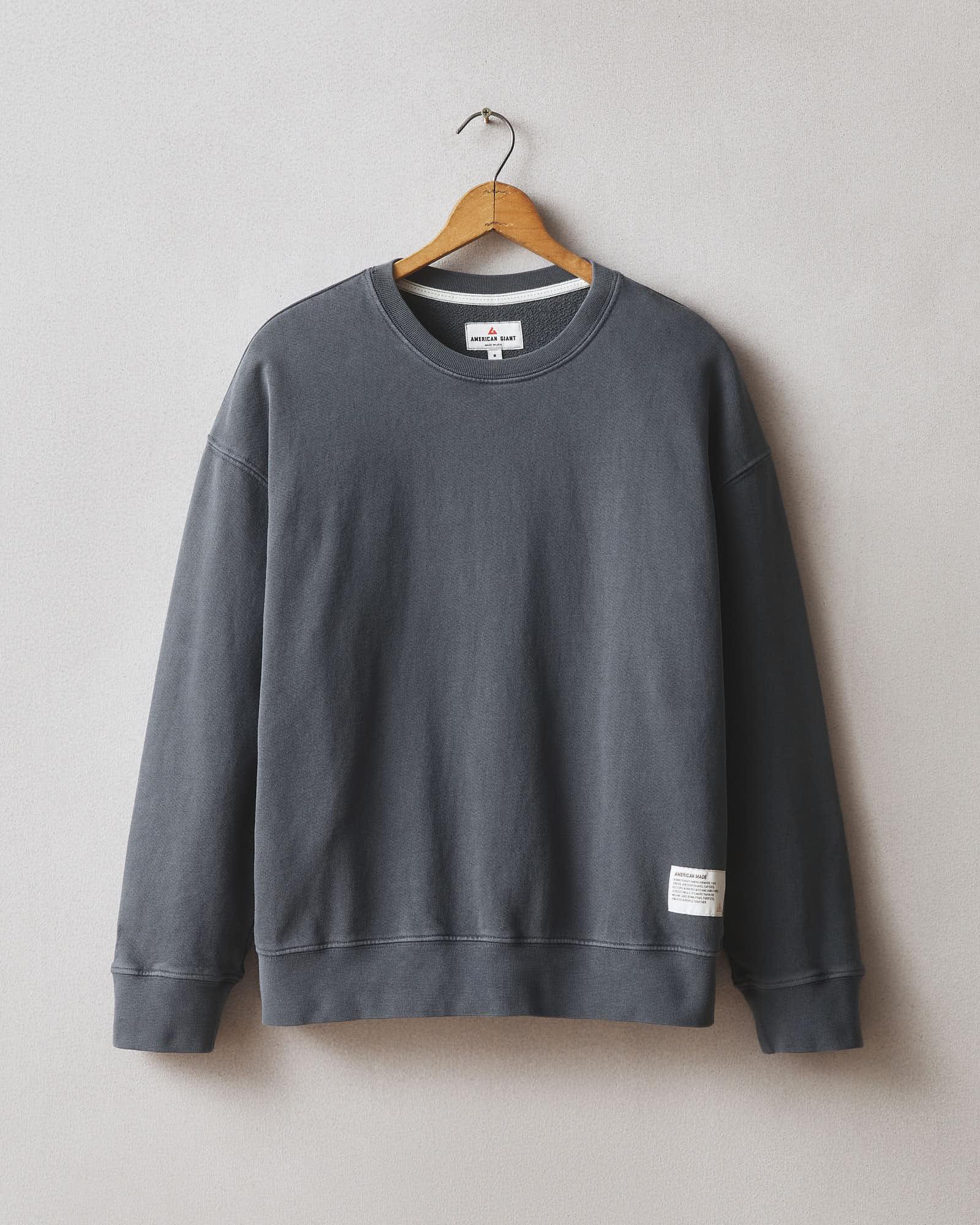 Women's Vintage Wash Relaxed French Terry Crew - Metropolitan Grey Female Product Image