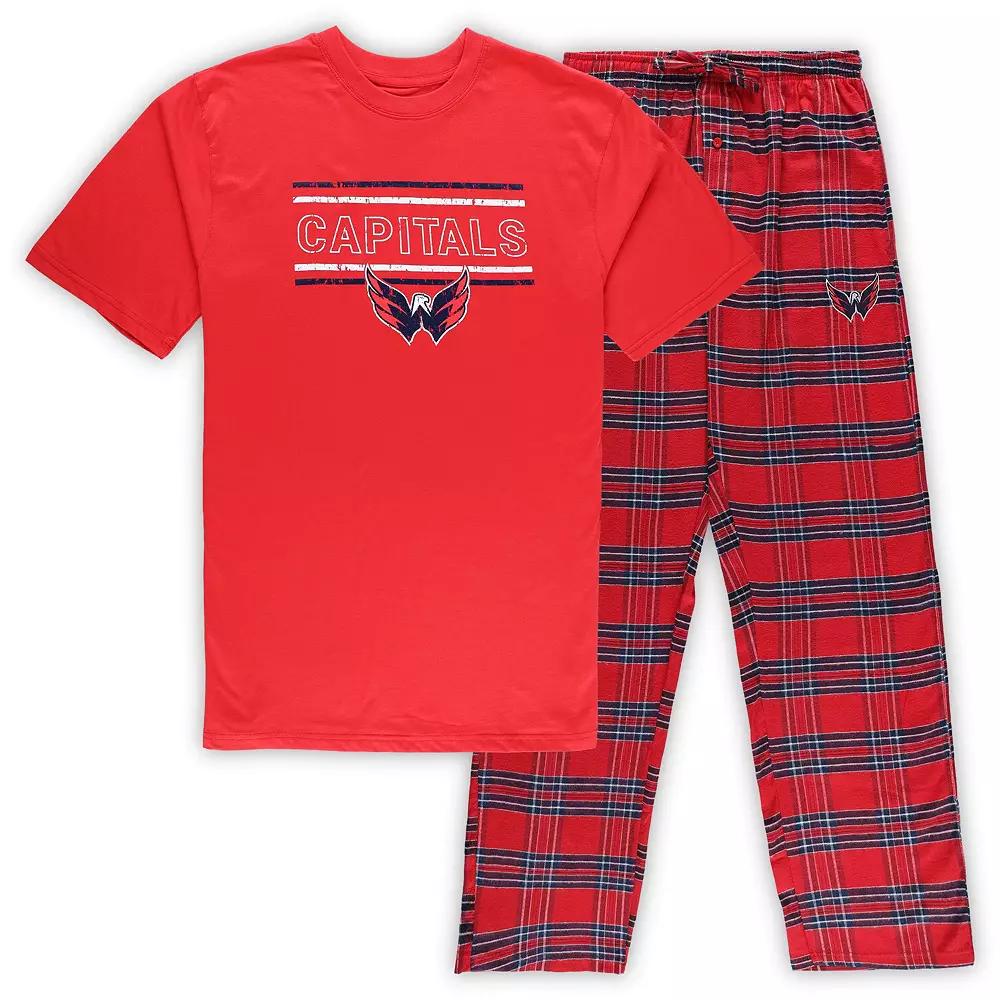 Men's Red Washington Capitals Big & Tall T-Shirt & Pajama Pants Sleep Set,  Product Image