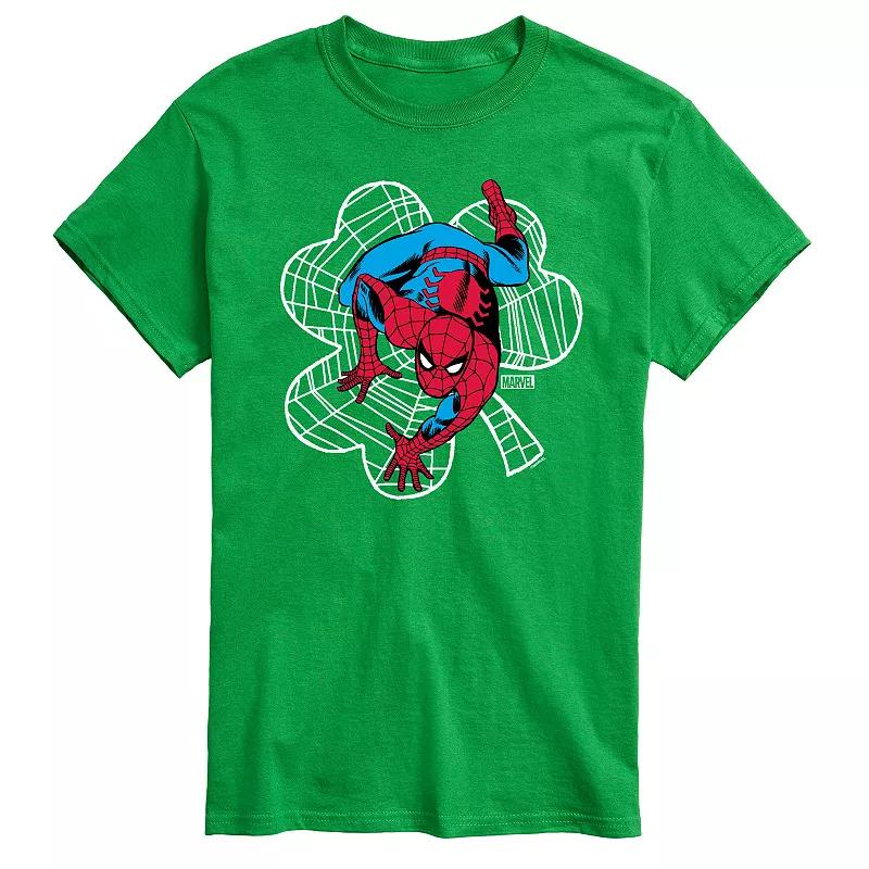 Big & Tall Marvel Spider-Man Shamrock Web Graphic Tee, Men's,  Product Image