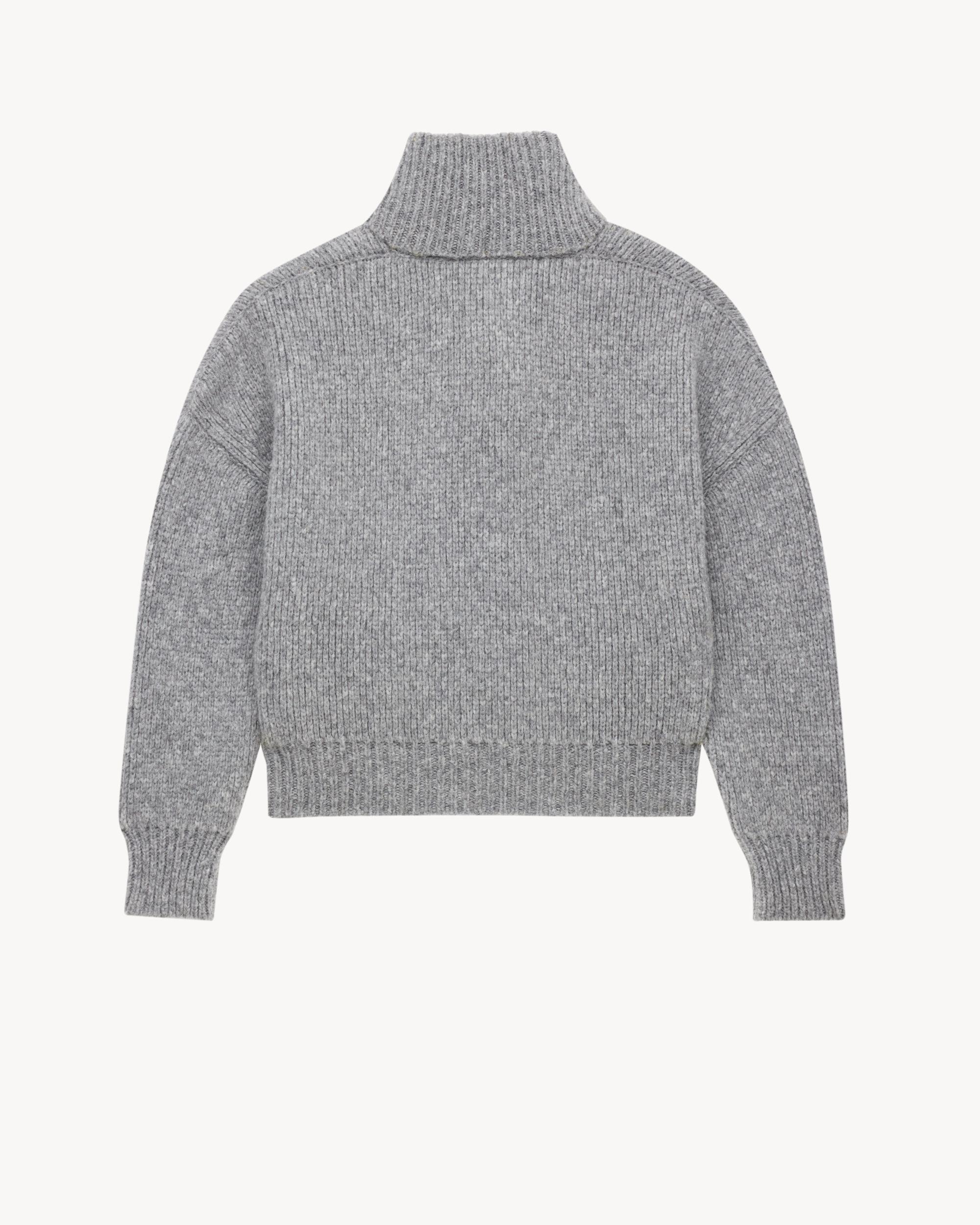 shawl sweater in chunky knit Product Image