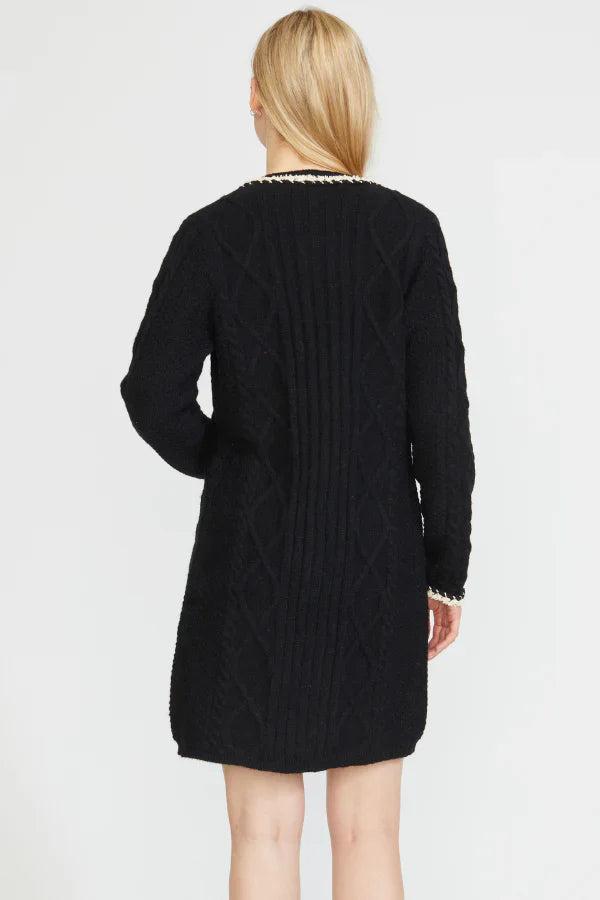 Cable Knit Long Cardigan Product Image