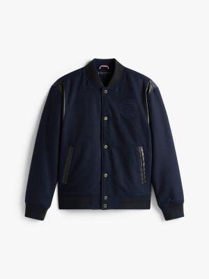 Wool-Blend Letterman Jacket Product Image