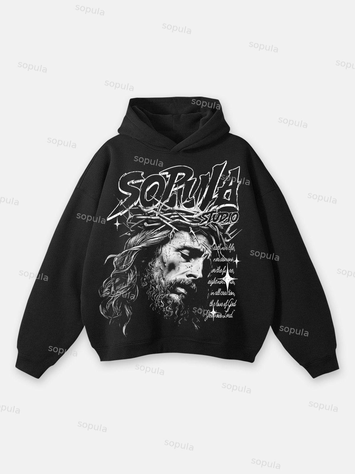 Sopula All We Need Is Love Graphic Print Hoodie Product Image