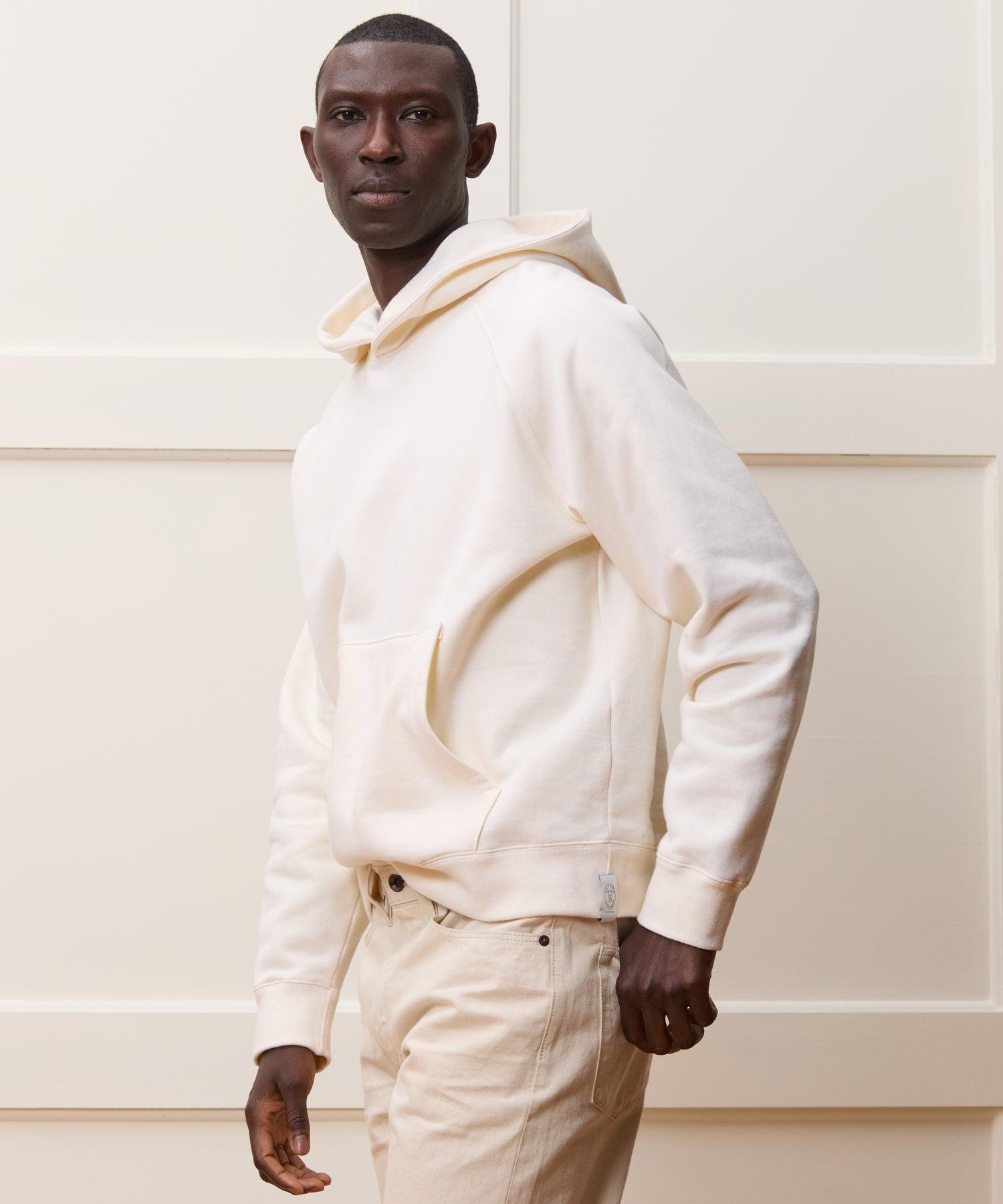 Cotton-Camelhair Fleece Hoodie in Camel Product Image