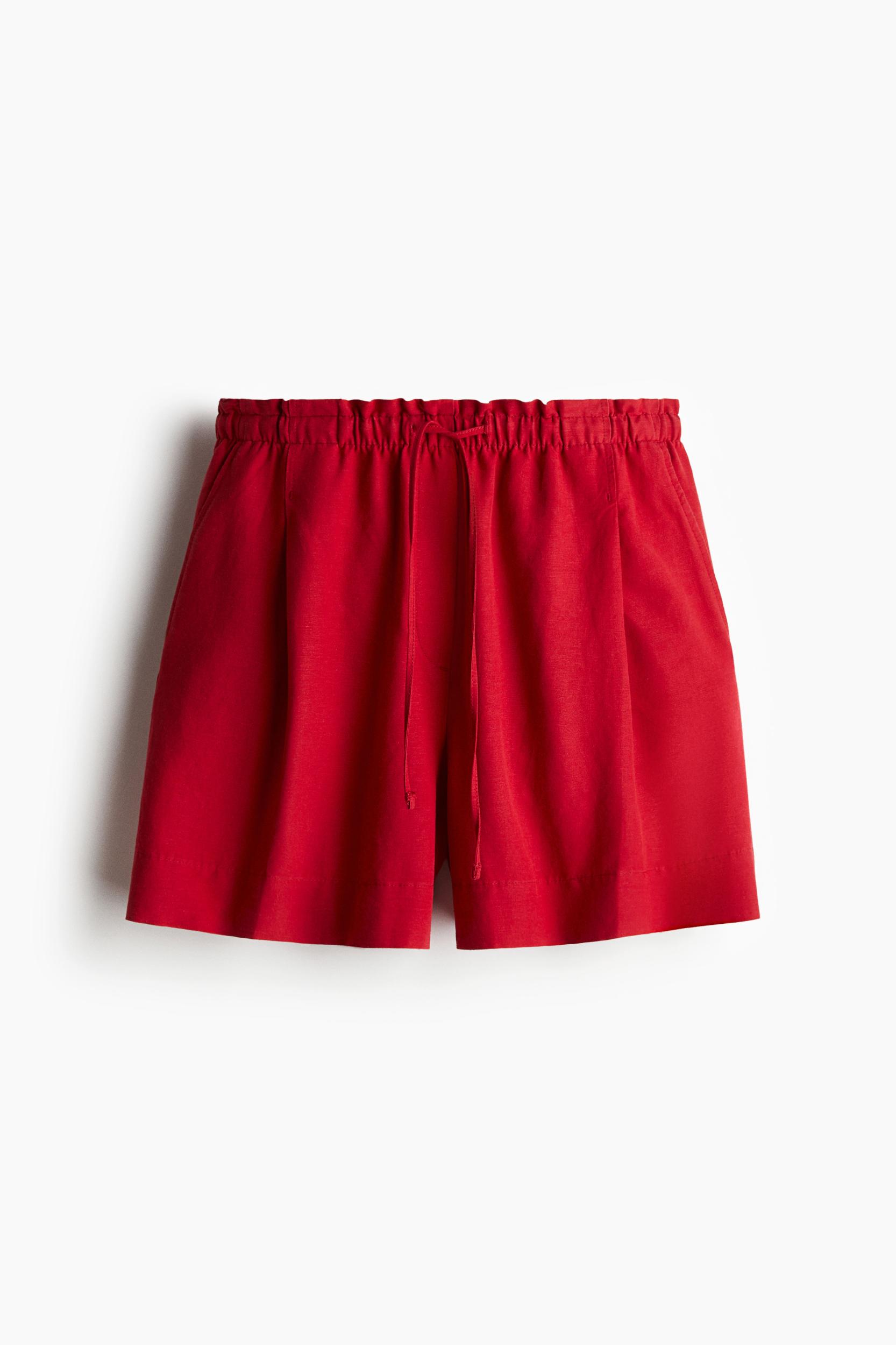 Linen-Blend Drawstring Shorts Product Image