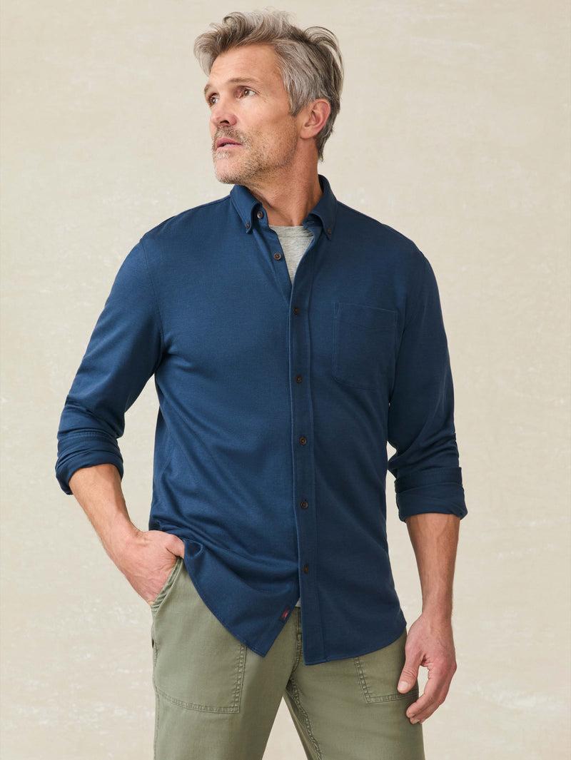 Coastline Knit Shirt - Blue Nights Product Image