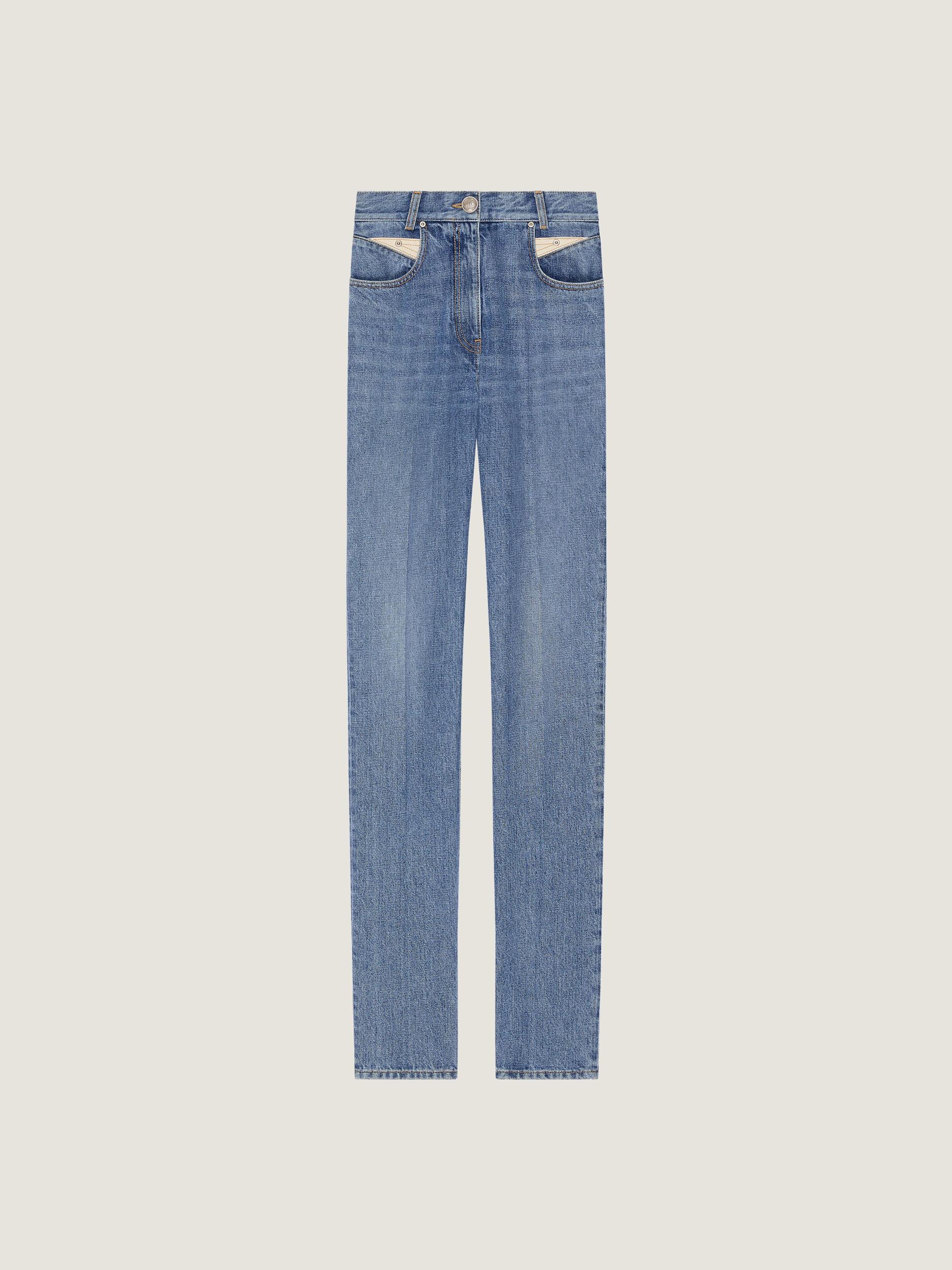 Slim fit jeans in denim with yoke Product Image