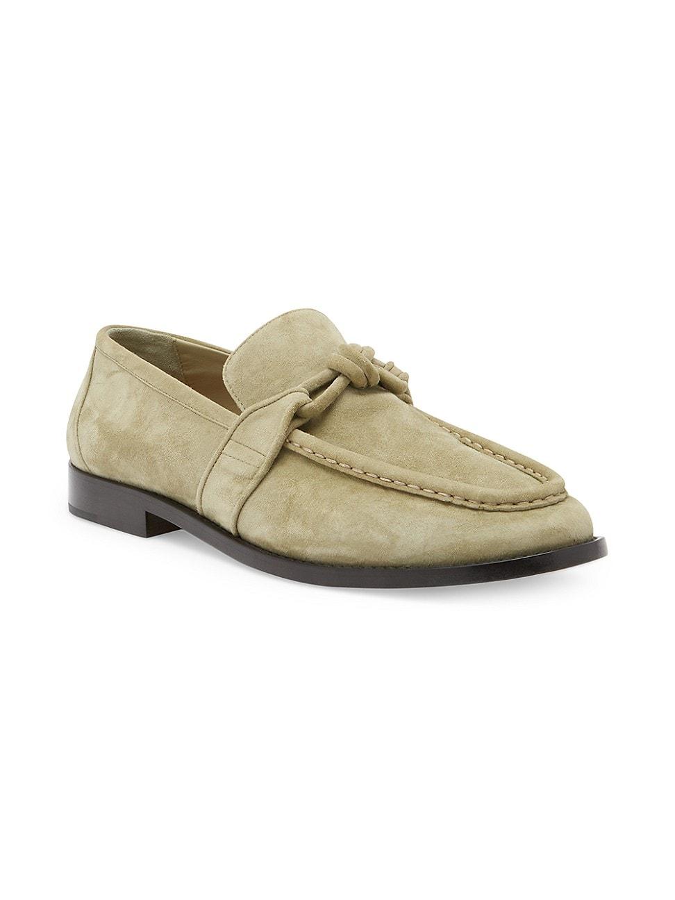Mens Astaire Leather Knot-Detail Loafers Product Image
