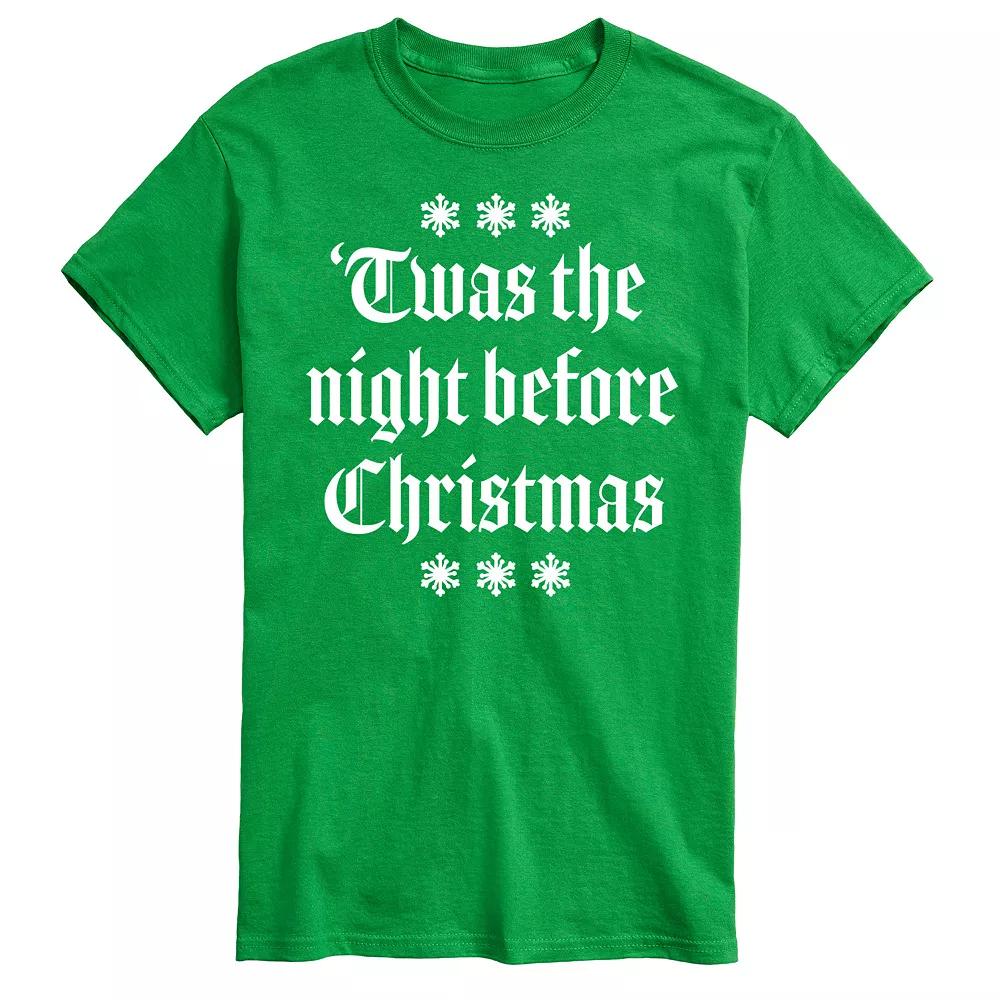 Big & Tall T'was The Night Before Christmas Graphic Tee, Men's,  Product Image