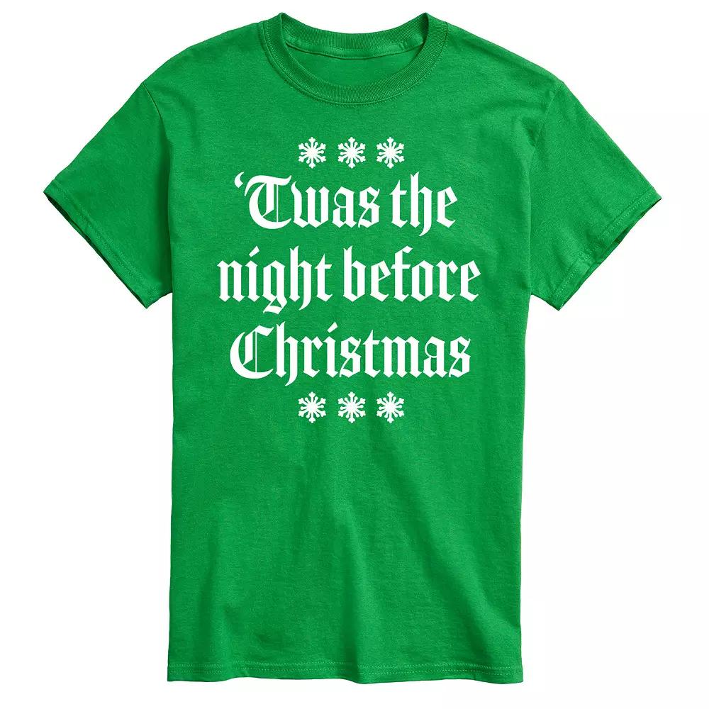 Big & Tall T'was The Night Before Christmas Graphic Tee, Men's,  Product Image