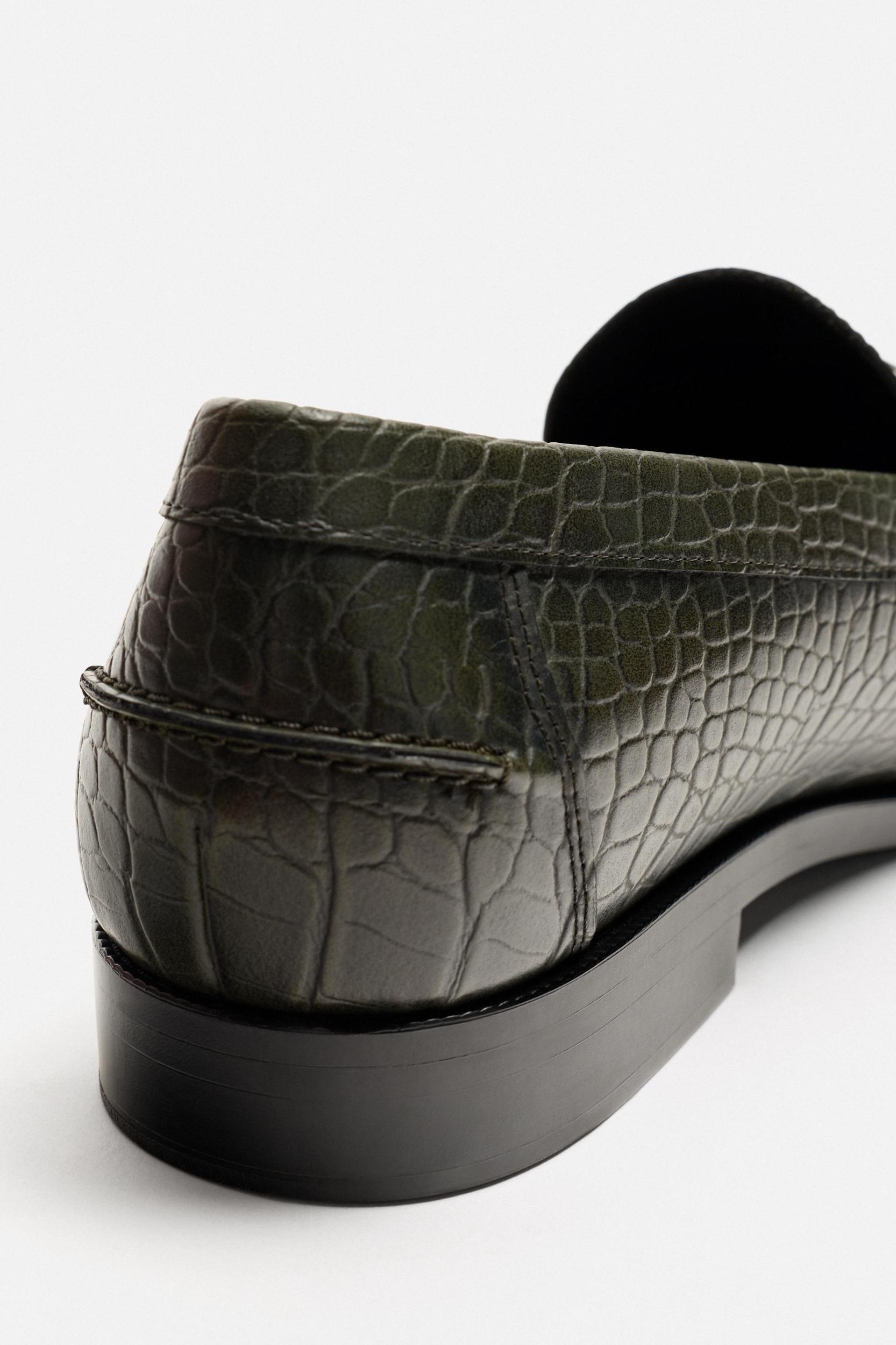 CROCODILE-EFFECT LOAFERS Product Image