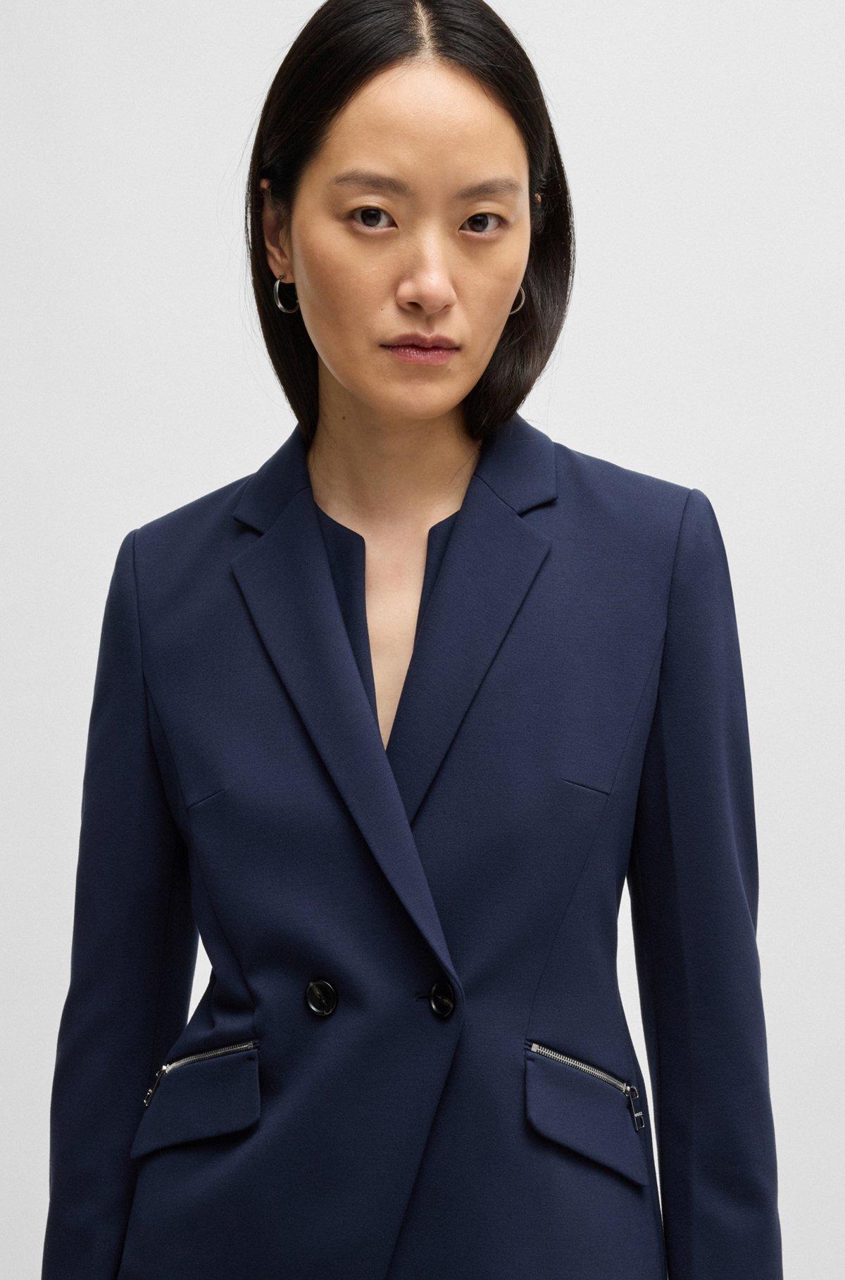 Slim-fit blazer with zipped pockets Product Image