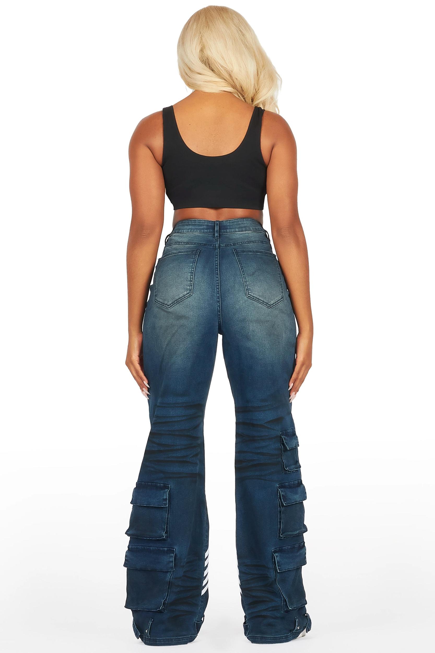 Bryana Dark Wash Wide Leg Jean Female Product Image