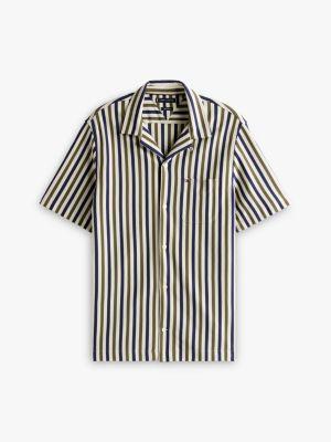 Regular Fit 1985 Stripe Knit Camp Shirt Product Image