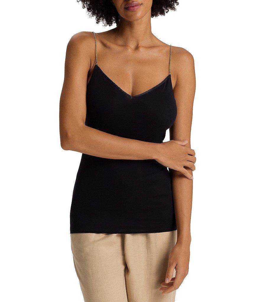 Hanro Spaghetti Chain Strap V-Neck Camisole Product Image