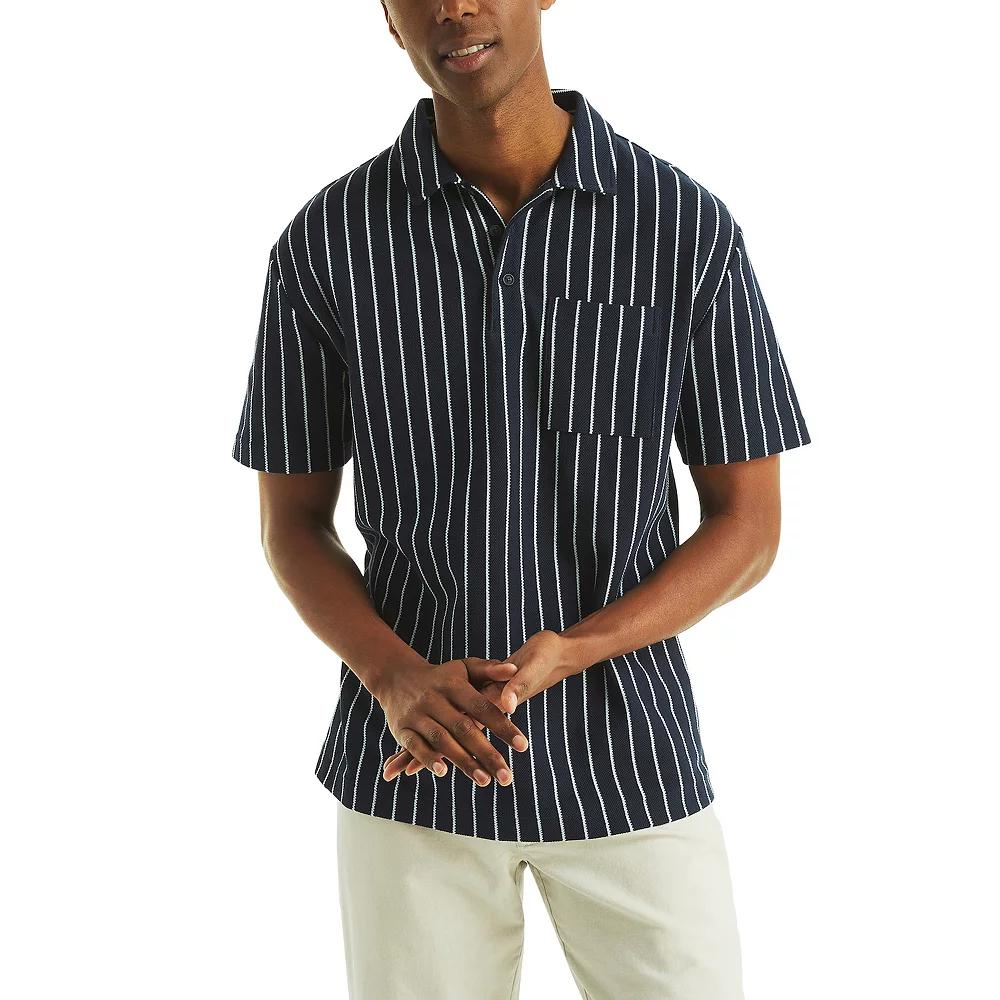 Men's Nautica Striped Polo, Size: Medium, Blue Seas Product Image