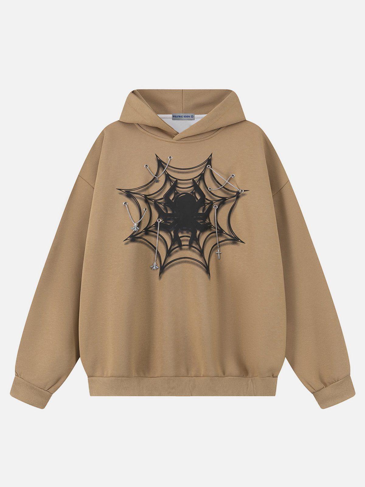 Aelfric Eden Spider Web Print Hoodie Product Image