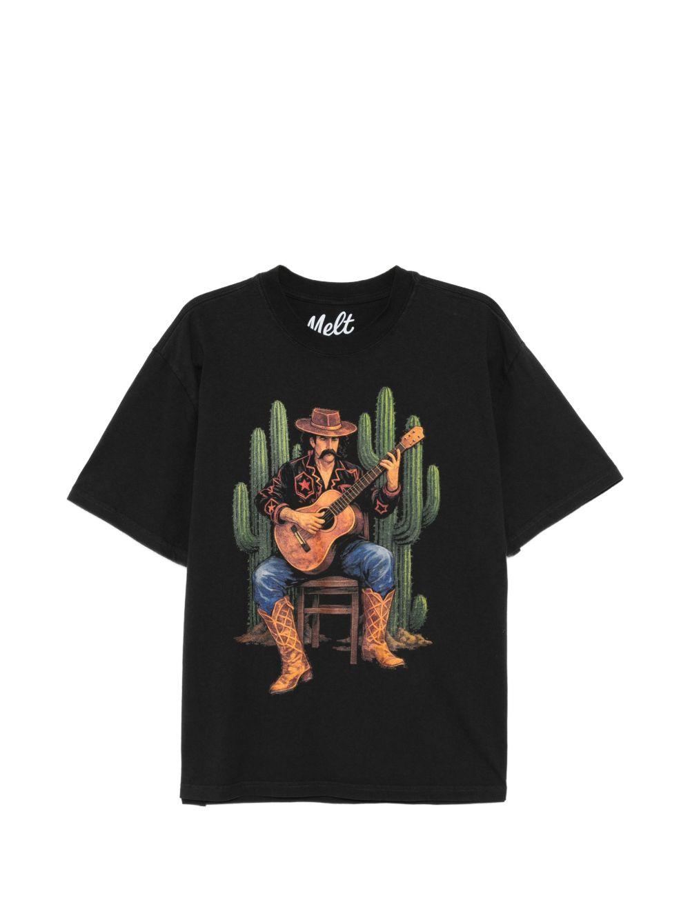 graphic-print round neck T-shirt Product Image