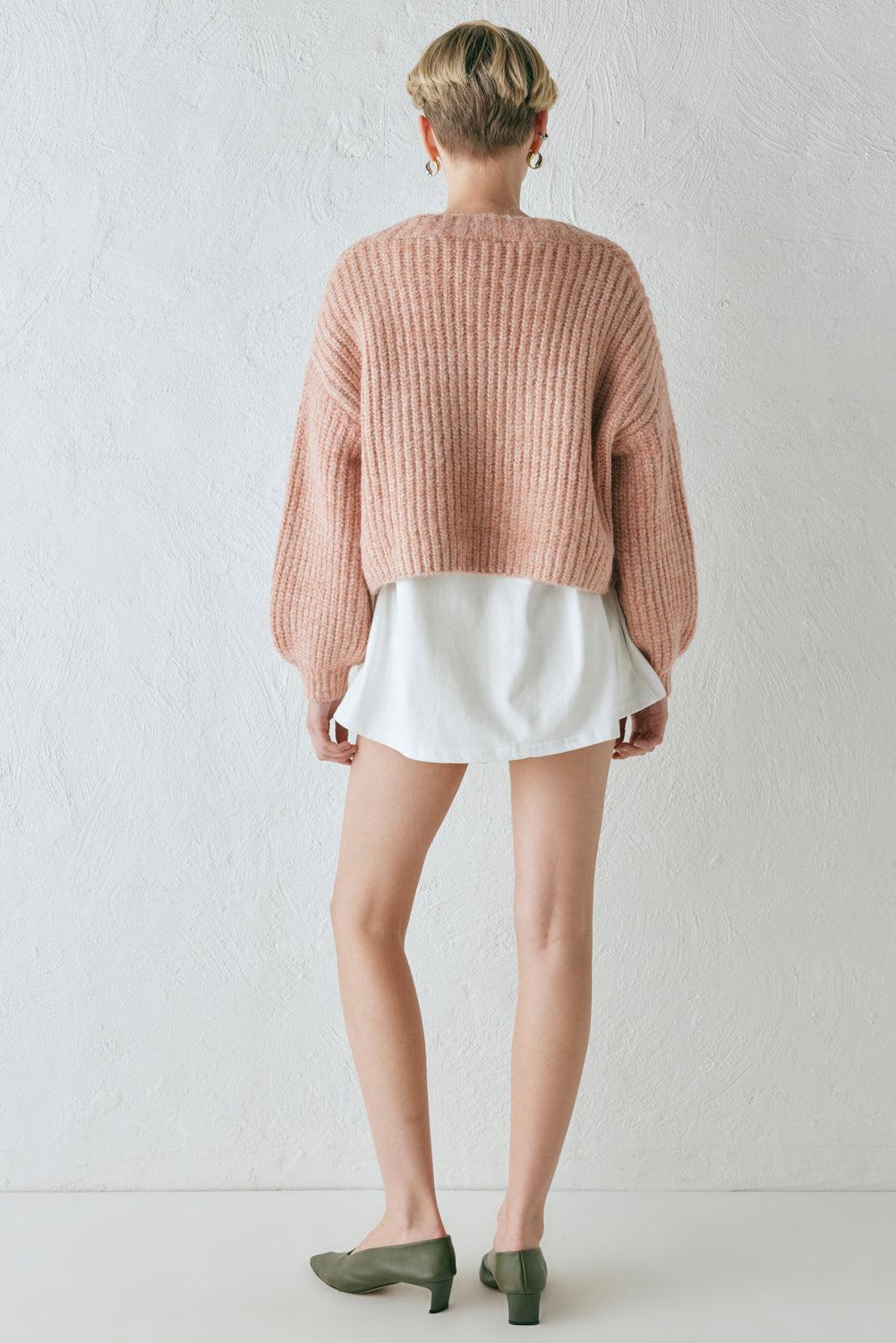 Elsie Knit Cardigan Rose Marle Product Image