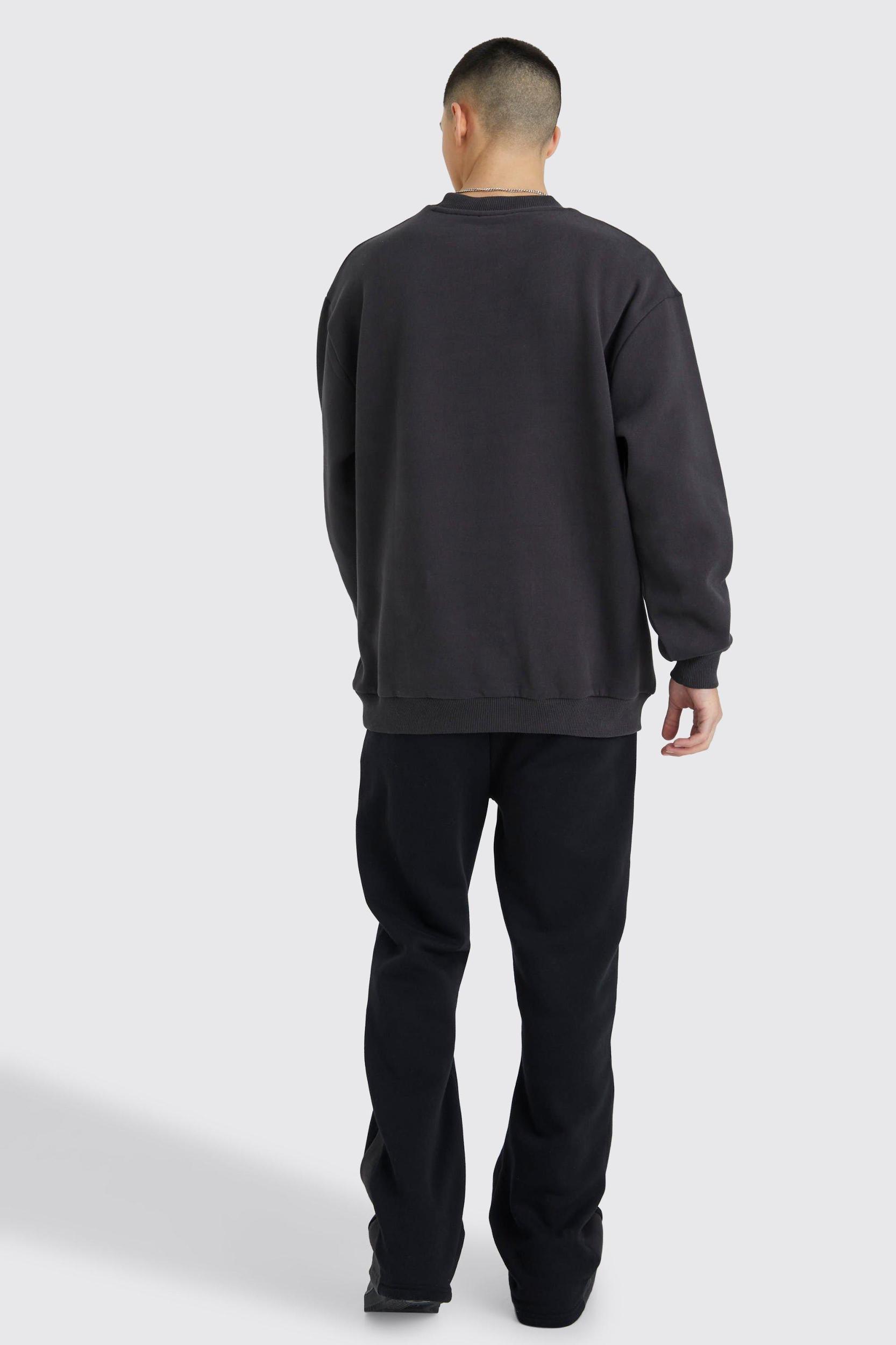 Regular Fit Extended Neck Sweatshirt Gusset Tracksuit | boohooMAN USA Product Image