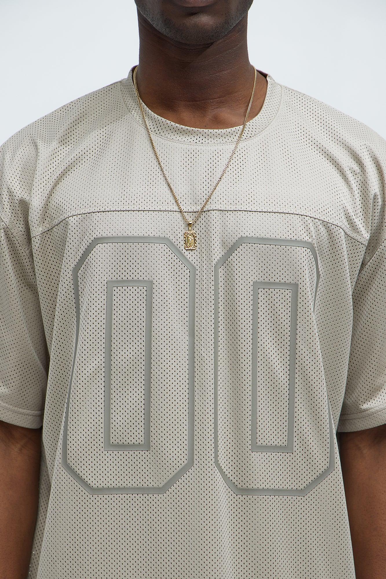 Mesh Boxy Football Short Sleeve Tee - Sand Product Image