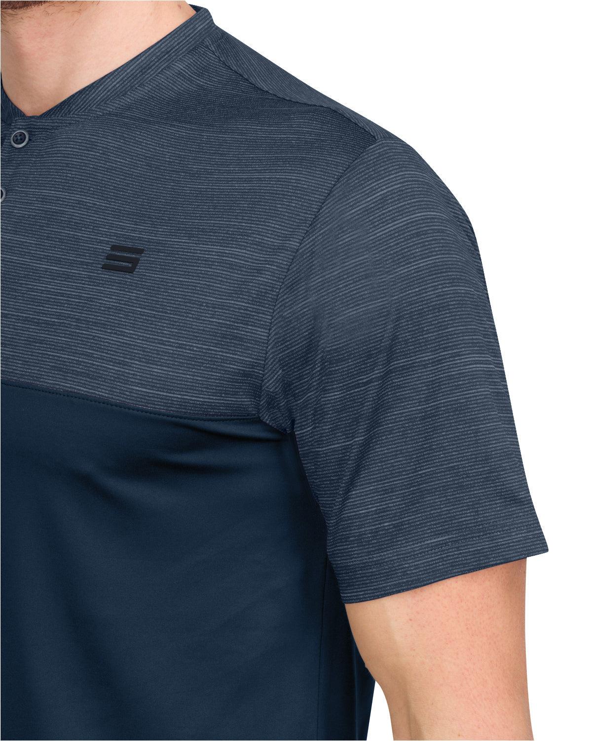 Three Sixty Six Two Tone Collarless Golf Polo Male Product Image