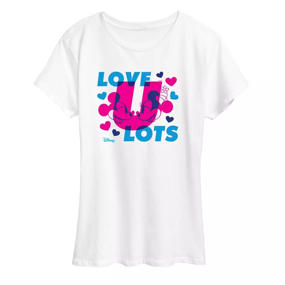 Disney's Mickey & Minnie Mouse Women's Love U Lots Graphic Tee,  Product Image