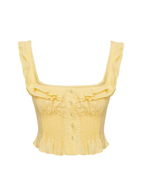 Isadoria Frill Top Yellow Product Image