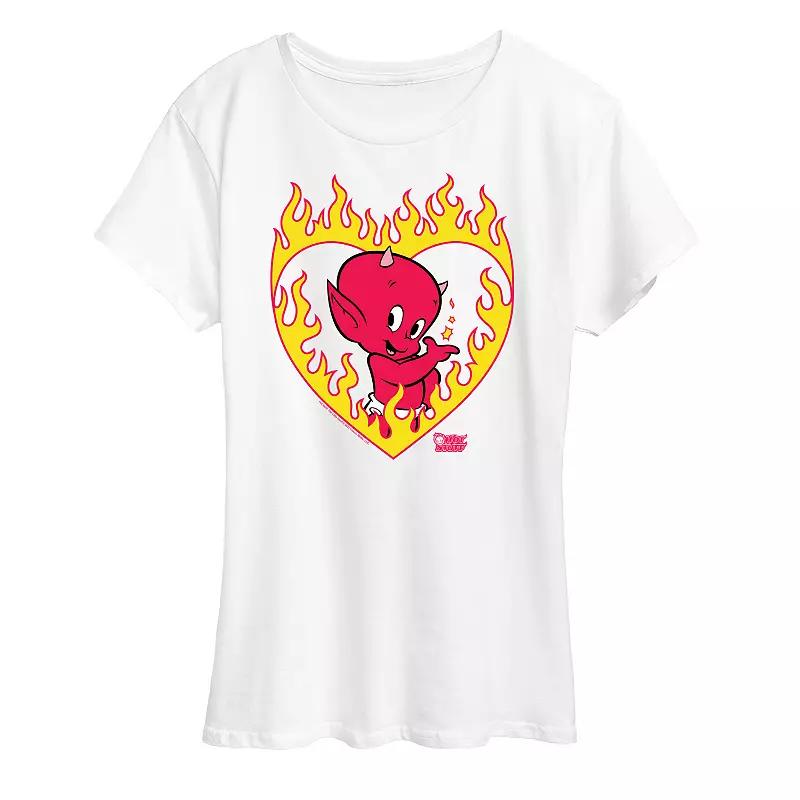 Women's Hot Stuff Flame Heart Graphic Tee, Girl's,  Product Image