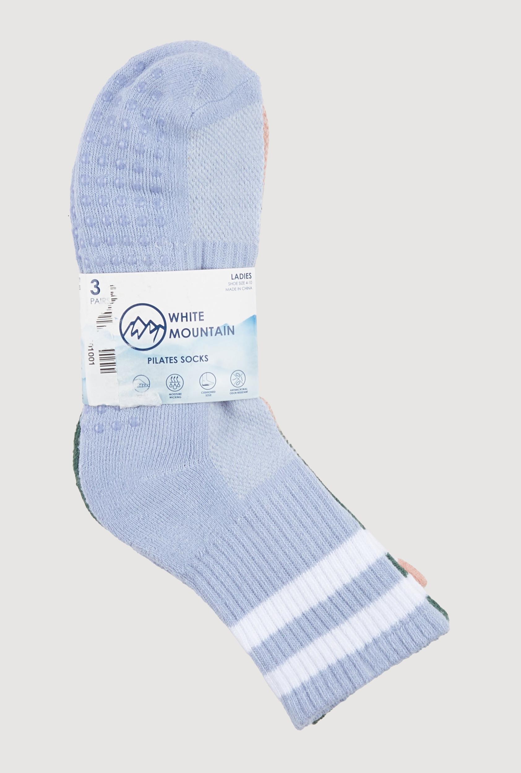 Varsity Stripe Pilates Socks 3 Pack Size 4-10 Female Product Image