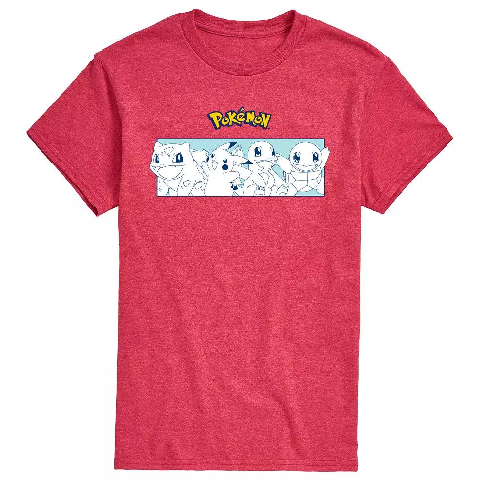 Men's Pokemon Starters Stripe Graphic Tee,  Product Image