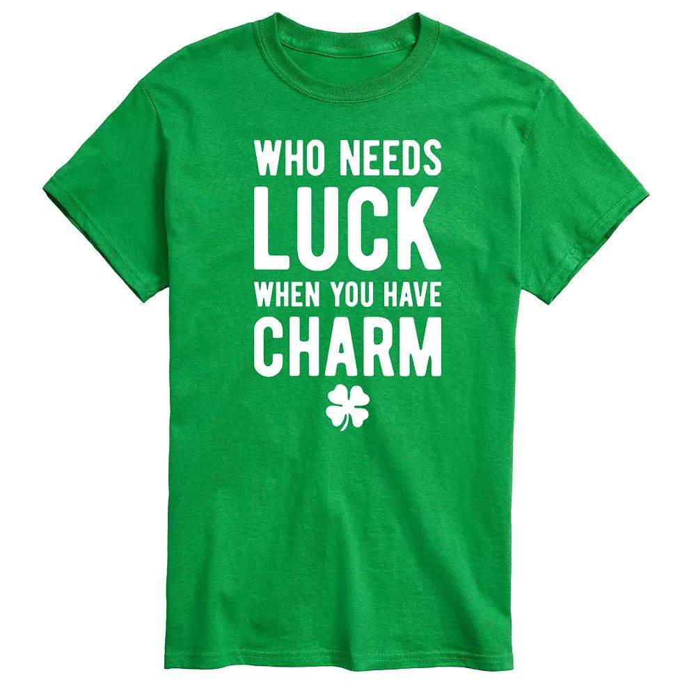 Men's Who Needs Luck Charm Tee,  Product Image