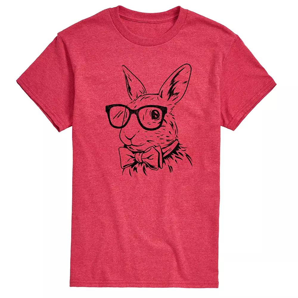 Men's Bunny Bow Tie Graphic Tee,  Product Image