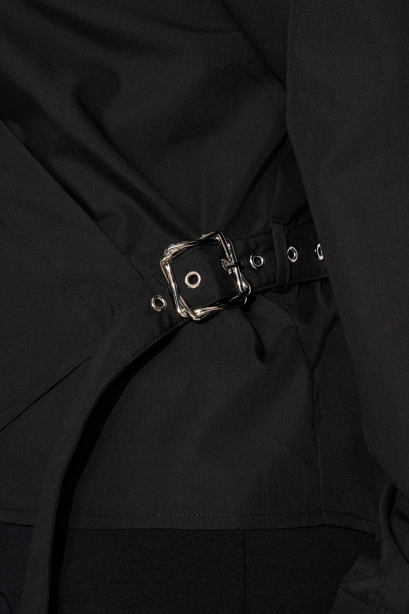 Summer Somewhere Asymmetrical Belted Shirt - Black Female Product Image