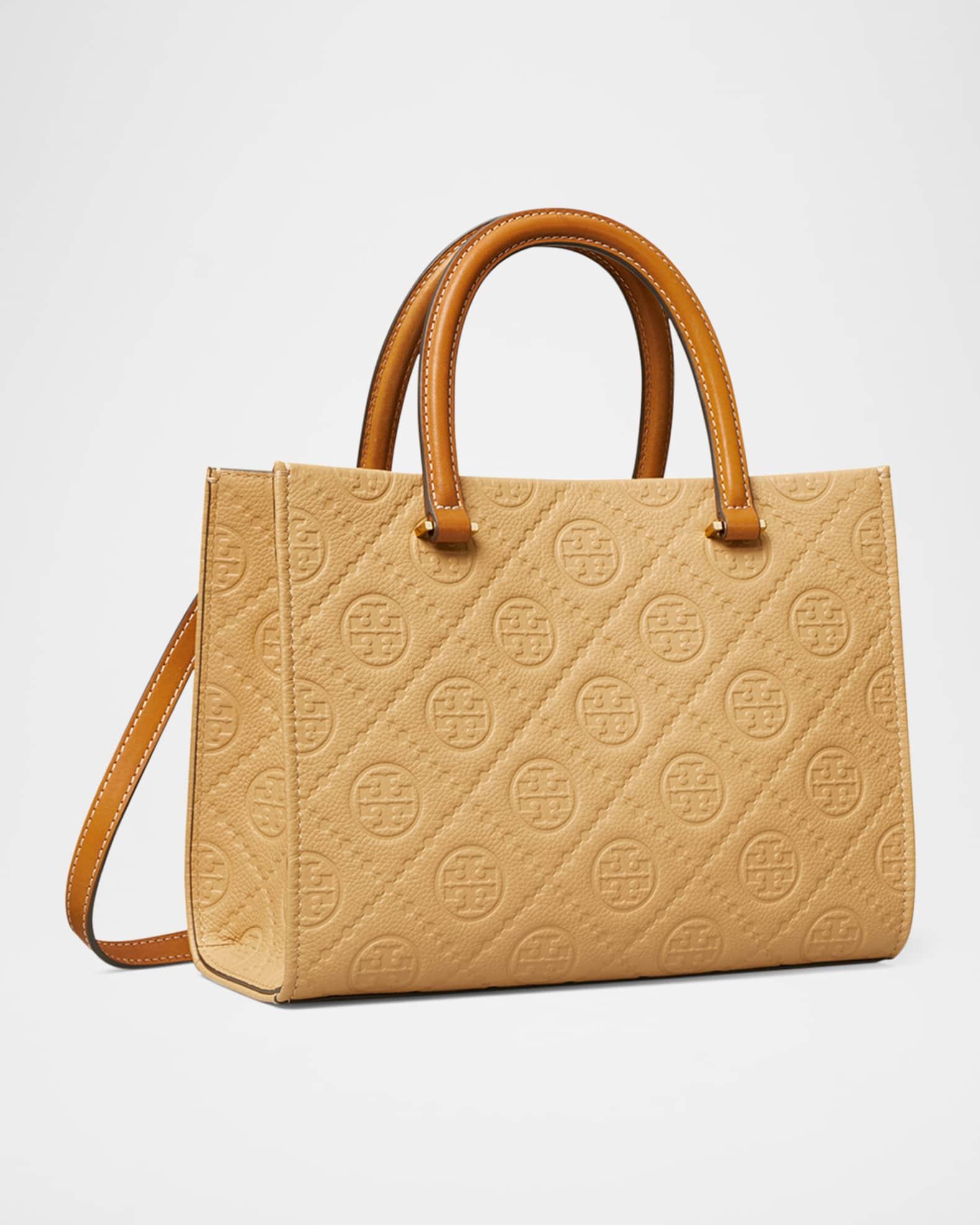 T-Monogram Pebble Leather Square Tote Bag Product Image
