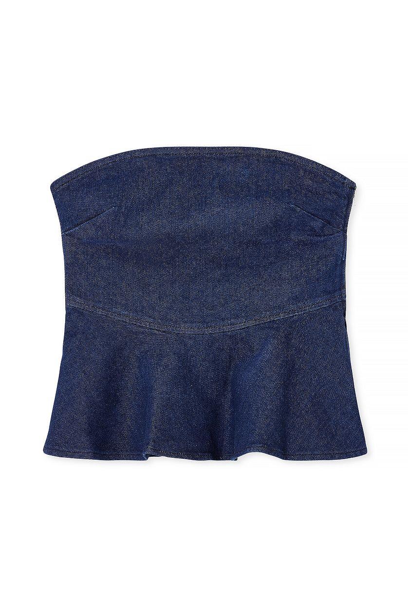 Peplum Denim Top Product Image